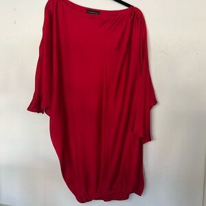 Lane Bryant size 18/20 red off the shoulder sheet dress 100% polyester